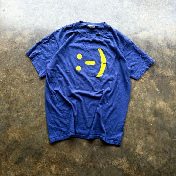 Vintage 90s Computer Gear Tech T-shirt Smiley - Picture 1 of 5